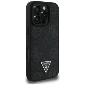 Hurtownia GSM - Guess Grained Hot Stamp Pivonka Trojúhelníkové Logo MagSafe Apple iPhone 16 Pro černý - GUE4520 - {ean13} - Hurt