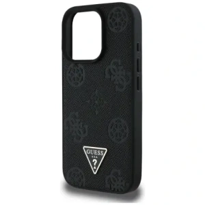 Hurtownia GSM - Guess Grained Hot Stamp Pivonka Trojúhelníkové Logo MagSafe Apple iPhone 16 Pro černý - GUE4520 - {ean13} - Hurt