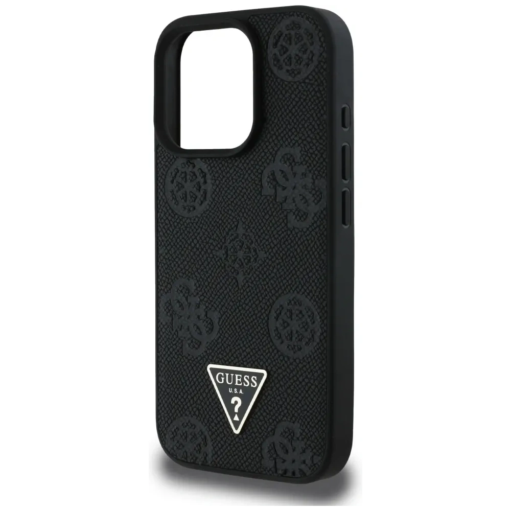 Hurtownia GSM - Etui Guess Grained Hot Stamp Peony Triangle Logo MagSafe do Apple iPhone 16 Pro czarny - GUE4520 - {ean13} - Hurt