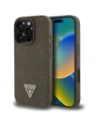 Guess Grained Hot Stamp Peony Triangle Logo MagSafe Apple iPhone 16 Pro Max brown