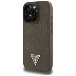 Wholesale Guess Grained Hot Stamp Peony Triangle Logo MagSafe Apple iPhone 16 Pro Max brown - GUE4521 - {ean13} - Hurt