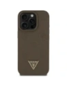 Hurtownia GSM - Guess Grained Hot Stamp Pünkösdi Háromszög Logó MagSafe Apple iPhone 16 Pro Max barna - GUE4521 - {ean13} - Hurt
