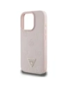 Wholesale Guess Grained Hot Stamp Peony Triangle Logo MagSafe Apple iPhone 16 Pro Max pink - GUE4523 - {ean13} - Hurt