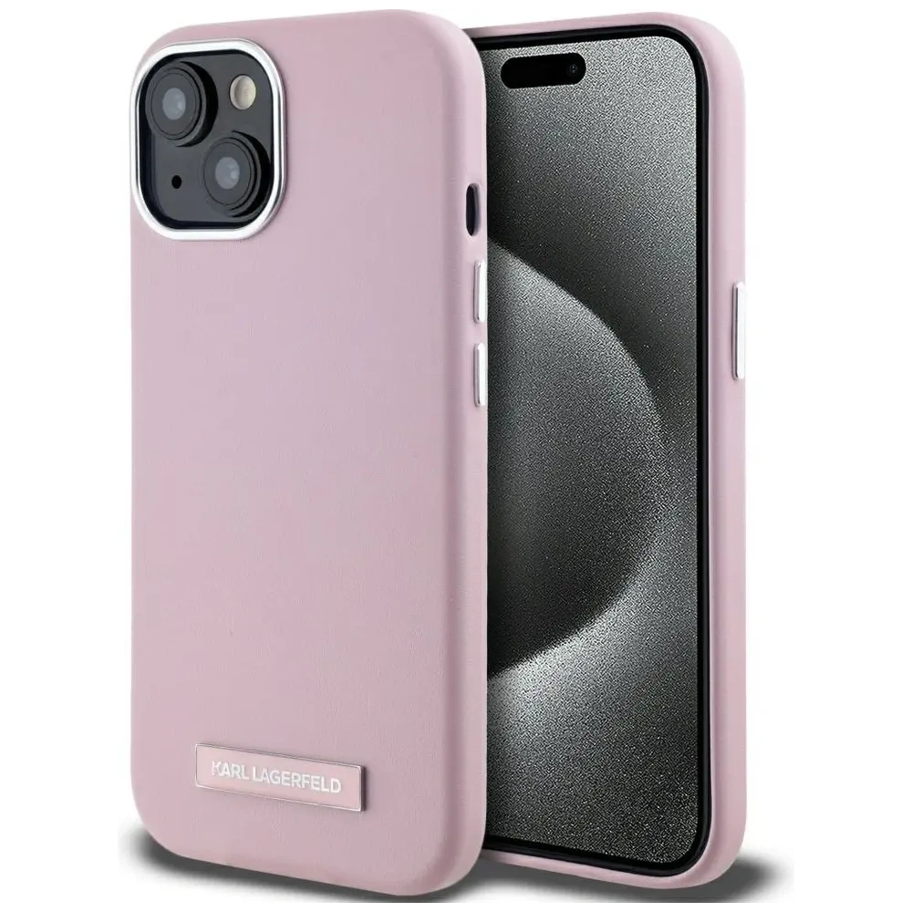 Hurtownia GSM - Karl Lagerfeld FW Fém Lemez MagSafe Apple iPhone 15 rózsaszín - KLD22006 - {ean13} - Hurt