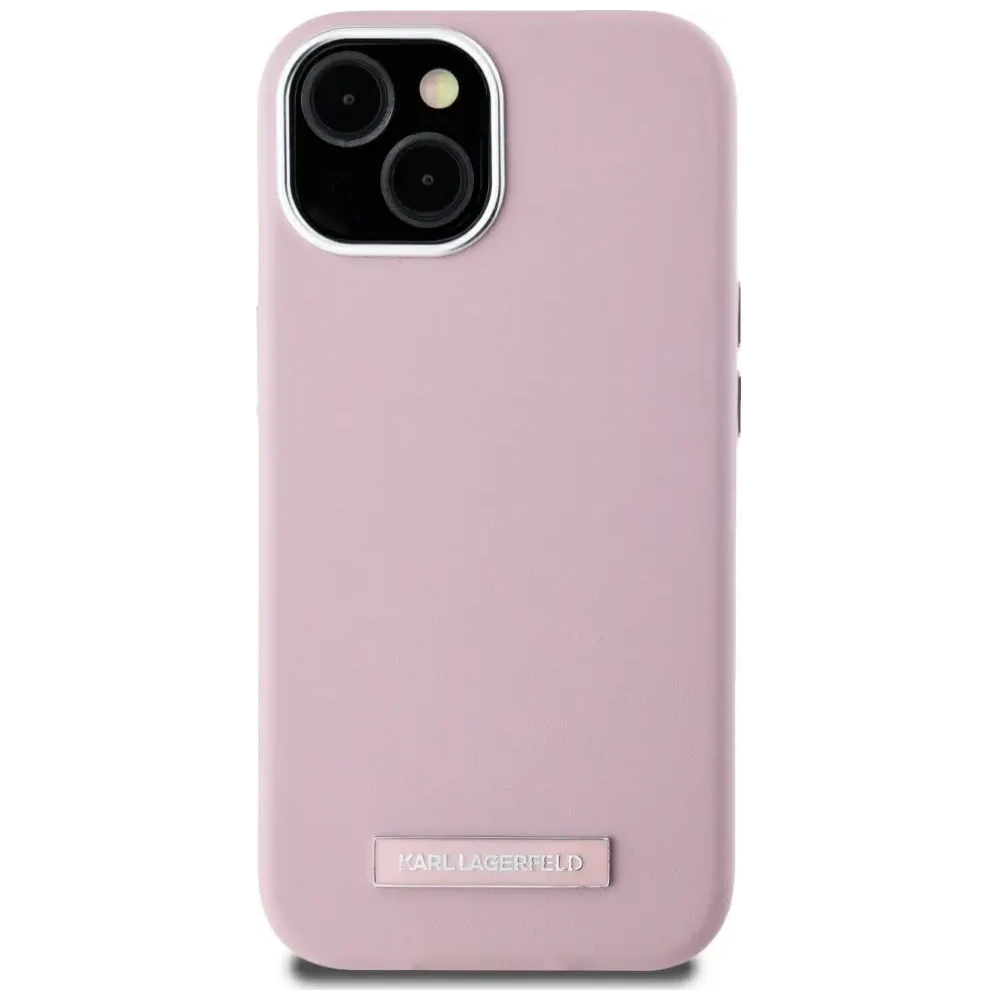 Wholesale Karl Lagerfeld FW Metal Plate MagSafe Apple iPhone 15 pink - KLD22006 - {ean13} - Hurt