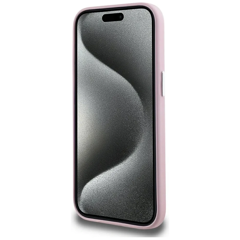 Wholesale Karl Lagerfeld FW Metal Plate MagSafe Apple iPhone 15 pink - KLD22006 - {ean13} - Hurt