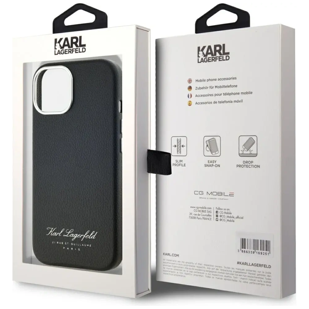 Hurtownia GSM - Karl Lagerfeld hotel RSG Apple iPhone 15 negru - KLD22007 - {ean13} - Hurt