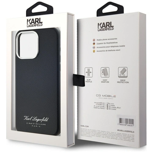 Etui Karl Lagerfeld hotel RSG do Apple iPhone 15 Pro czarny