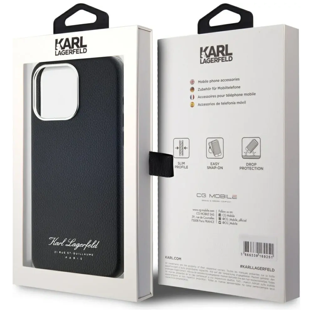 Wholesale Karl Lagerfeld hotel RSG Apple iPhone 15 Pro black - KLD22008 - {ean13} - Hurt