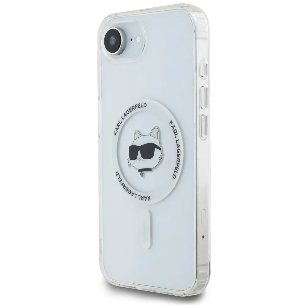 Wholesale Karl Lagerfeld IML Metal Choupette Head MagSafe Apple iPhone 16e white - KLD22009 - {ean13} - Hurt