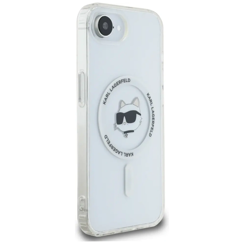 Wholesale Karl Lagerfeld IML Metal Choupette Head MagSafe Apple iPhone 16e white - KLD22009 - {ean13} - Hurt