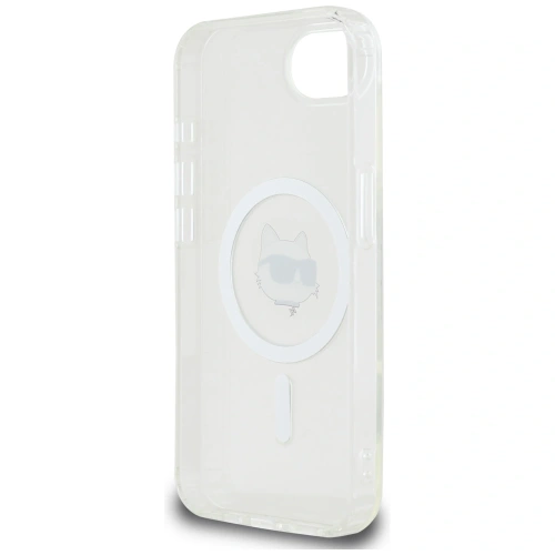 Etui Karl Lagerfeld IML Metal Choupette Head MagSafe do Apple iPhone 16e biały