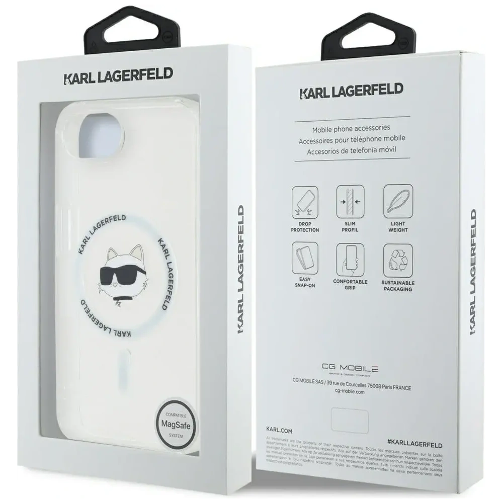 Wholesale Karl Lagerfeld IML Metal Choupette Head MagSafe Apple iPhone 16e white - KLD22009 - {ean13} - Hurt