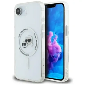 Hurtownia GSM - Karl Lagerfeld IML Metal Karl & Choupette Heads MagSafe Apple iPhone 16e alb - KLD22010 - {ean13} - Hurt