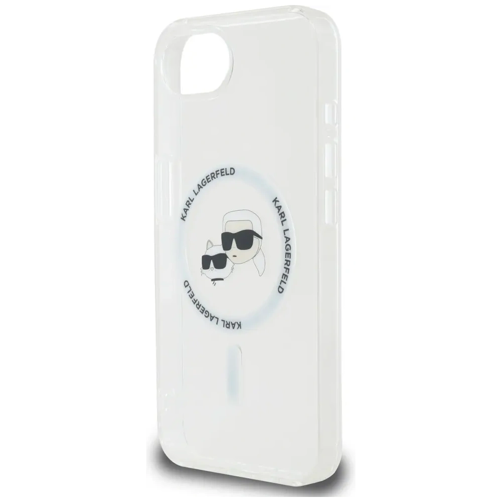 Wholesale Karl Lagerfeld IML Metal Karl & Choupette Heads MagSafe Apple iPhone 16e white - KLD22010 - {ean13} - Hurt