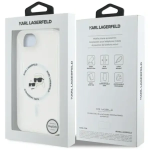 Hurtownia GSM - Karl Lagerfeld IML Metal Karl & Choupette Heads MagSafe Apple iPhone 16e alb - KLD22010 - {ean13} - Hurt