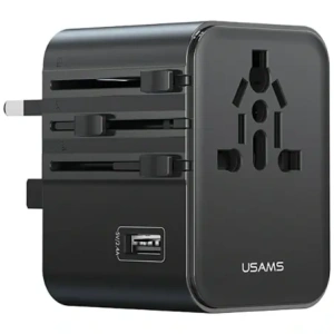 Hurtownia GSM - USAMS Reiseadapter CC308 USB-C + USB-A 17W 4in1 US/AU/EU/UK schwarz - USA1232 - {ean13} - Hurt