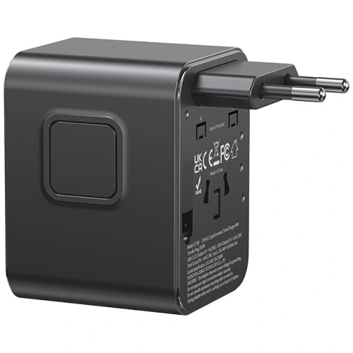 Ładowarka sieciowa USAMS Travel Adapter CC308 USB-C + USB-A 17W 4w1 US/AU/EU/UK czarny