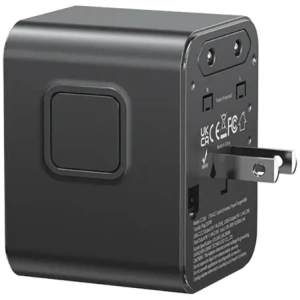 Hurtownia GSM - Adaptor de călătorie USAMS CC308 USB-C + USB-A 17W 4in1 US/AU/EU/UK negru - USA1232 - {ean13} - Hurt