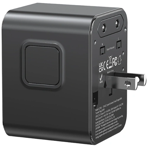 Ładowarka sieciowa USAMS Travel Adapter CC308 USB-C + USB-A 17W 4w1 US/AU/EU/UK czarny