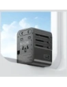 Hurtownia GSM - Adaptor de călătorie USAMS CC308 USB-C + USB-A 17W 4in1 US/AU/EU/UK negru - USA1232 - {ean13} - Hurt