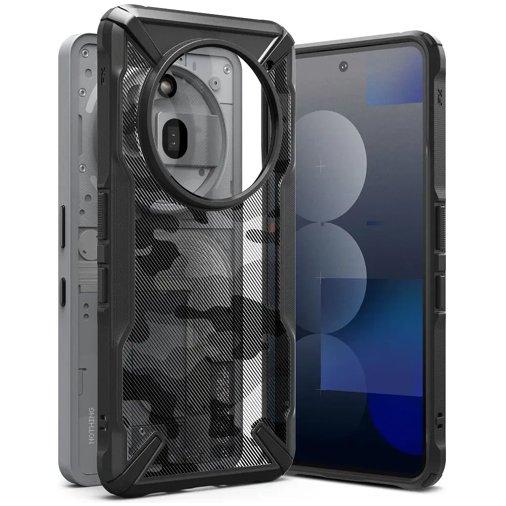 Hurtownia GSM - Ringke Fusion-X Nothing Phone 3a Pro Camo Schwarz - RGK11796 - {ean13} - Hurt