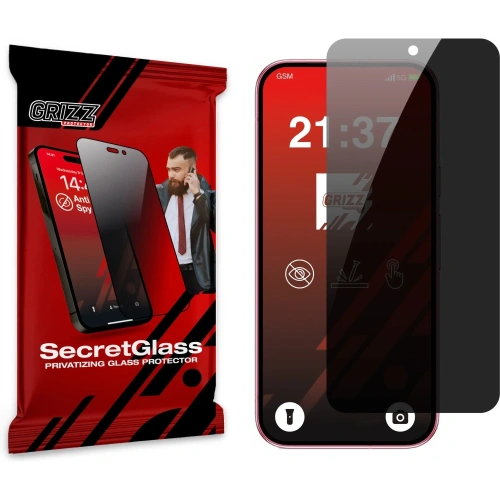 Matowe szkło prywatyzujące GrizzGlass SecretGlass do Google Pixel 9a