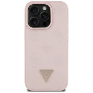 Hurtownia GSM - Guess Grained Hot Stamp Pivoňkový Trojúhelníkový Logo MagSafe Apple iPhone 16 Pro růžový - GUE4524 - {ean13} - Hurt