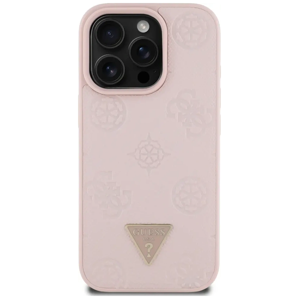 Hurtownia GSM - Guess Logo Triunghi Peony cu Stampă Termică Granulată MagSafe Apple iPhone 16 Pro roz - GUE4524 - {ean13} - Hurt