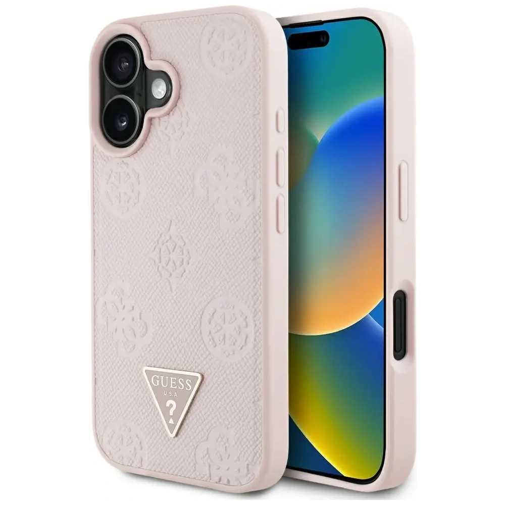 Hurtownia GSM - Guess Jemné horké razítko Pivoňkový trojúhelníkový logo MagSafe Apple iPhone 16 růžový - GUE4525 - {ean13} - Hurt