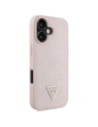 Hurtownia GSM - Guess Grained Hot Stamp Peony Triangle Logo MagSafe Apple iPhone 16 rózsaszín - GUE4525 - {ean13} - Hurt