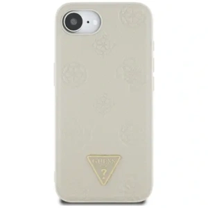 Wholesale Guess Grained Hot Stamp Peony Triangle Logo MagSafe Apple iPhone 16e beige - GUE4526 - {ean13} - Hurt