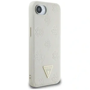 Wholesale Guess Grained Hot Stamp Peony Triangle Logo MagSafe Apple iPhone 16e beige - GUE4526 - {ean13} - Hurt