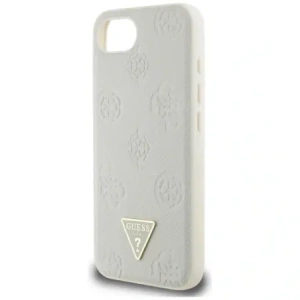 Wholesale Guess Grained Hot Stamp Peony Triangle Logo MagSafe Apple iPhone 16e beige - GUE4526 - {ean13} - Hurt