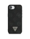 Wholesale Guess Grained Hot Stamp Peony Triangle Logo MagSafe Apple iPhone 16e black - GUE4527 - {ean13} - Hurt