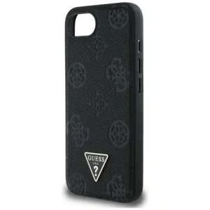 Wholesale Guess Grained Hot Stamp Peony Triangle Logo MagSafe Apple iPhone 16e black - GUE4527 - {ean13} - Hurt