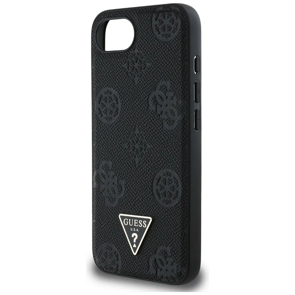 Hurtownia GSM - Guess Grained Hot Stamp Peony Triangle Logo MagSafe Apple iPhone 16e fekete - GUE4527 - {ean13} - Hurt