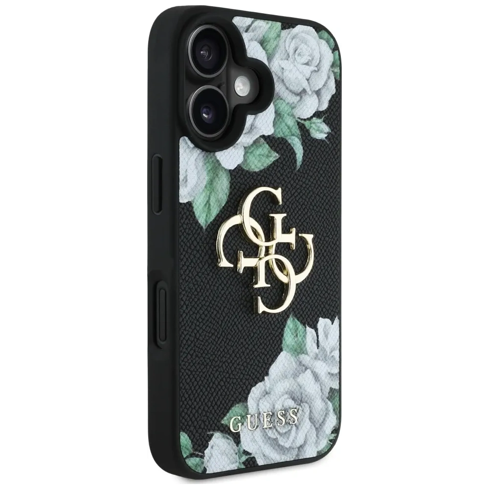 Hurtownia GSM - Guess Růžové s jemnou texturou Velké 4G logo Apple iPhone 16 černý - GUE4528 - {ean13} - Hurt