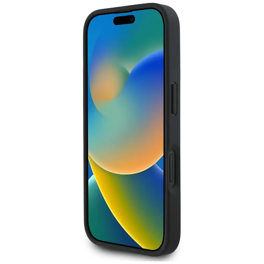 Hurtownia GSM - Guess Růžové s jemnou texturou Velké 4G logo Apple iPhone 16 černý - GUE4528 - {ean13} - Hurt