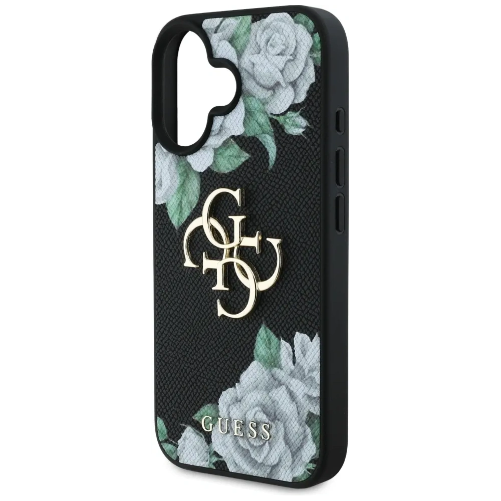 Hurtownia GSM - Guess Růžové s jemnou texturou Velké 4G logo Apple iPhone 16 černý - GUE4528 - {ean13} - Hurt