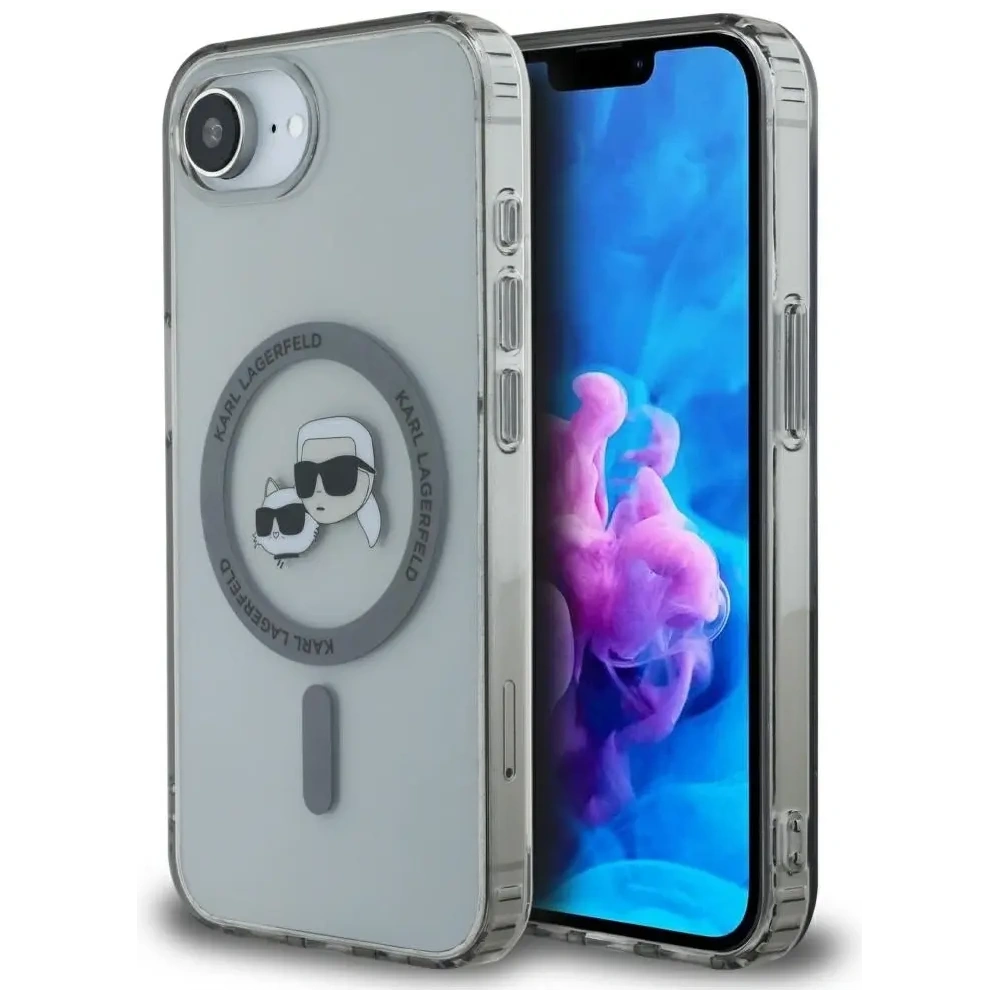 Wholesale Karl Lagerfeld IML Metal Karl & Choupette Heads MagSafe Apple iPhone 16e black - KLD22011 - {ean13} - Hurt