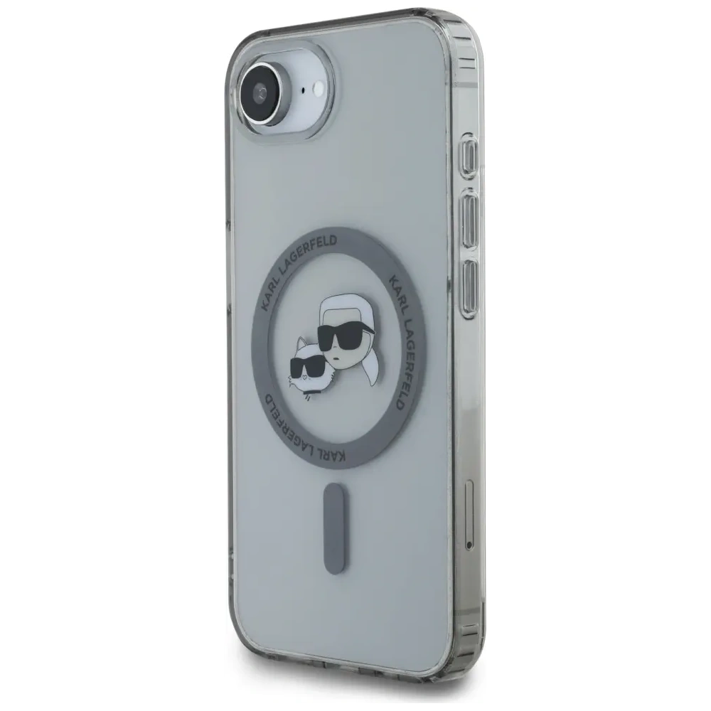 Wholesale Karl Lagerfeld IML Metal Karl & Choupette Heads MagSafe Apple iPhone 16e black - KLD22011 - {ean13} - Hurt
