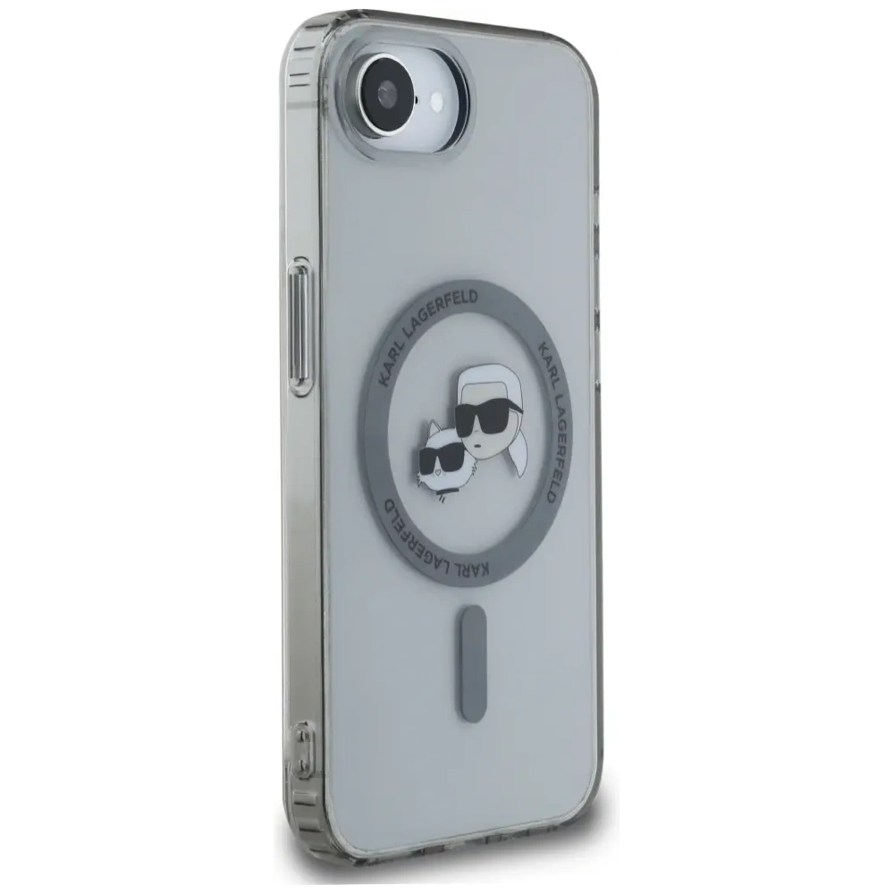 Wholesale Karl Lagerfeld IML Metal Karl & Choupette Heads MagSafe Apple iPhone 16e black - KLD22011 - {ean13} - Hurt