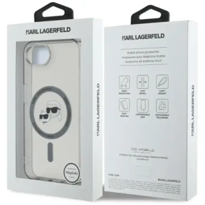 Hurtownia GSM - Karl Lagerfeld IML Metal Karl & Choupette Heads MagSafe Apple iPhone 16e negru - KLD22011 - {ean13} - Hurt
