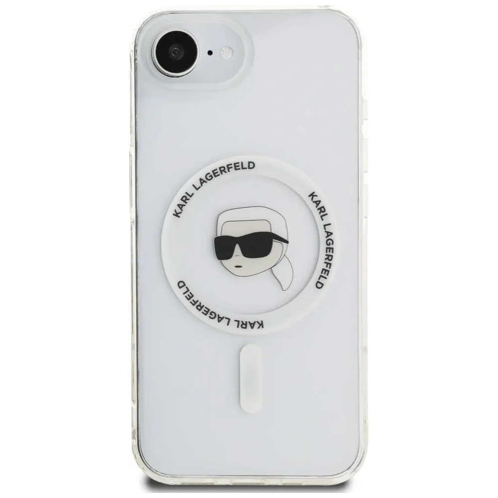 Wholesale Karl Lagerfeld IML Metal Karl Head MagSafe Apple iPhone 16e white - KLD22012 - {ean13} - Hurt