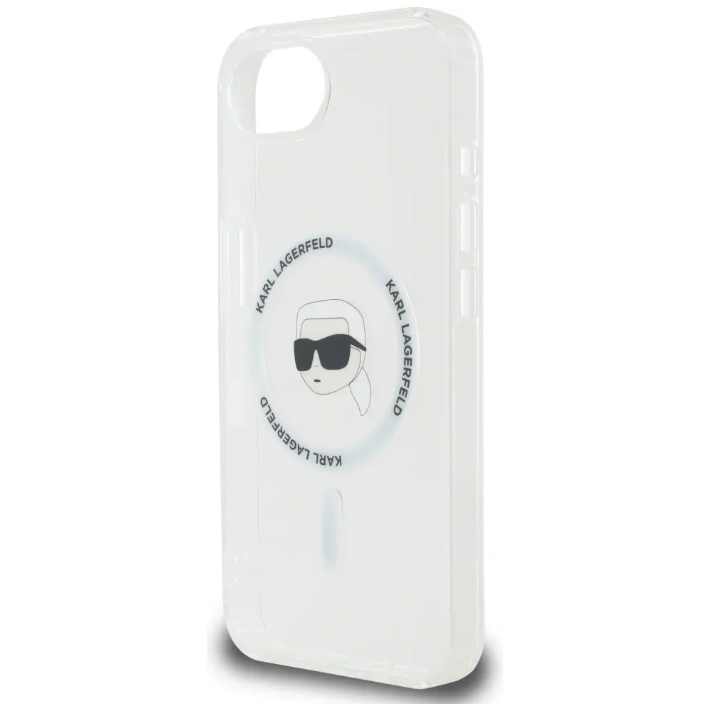 Wholesale Karl Lagerfeld IML Metal Karl Head MagSafe Apple iPhone 16e white - KLD22012 - {ean13} - Hurt