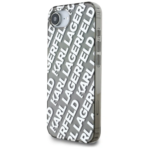 Etui Karl Lagerfeld IML Repeat Logo do Apple iPhone 16e srebrny