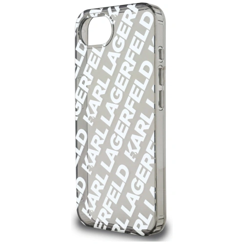Etui Karl Lagerfeld IML Repeat Logo do Apple iPhone 16e srebrny