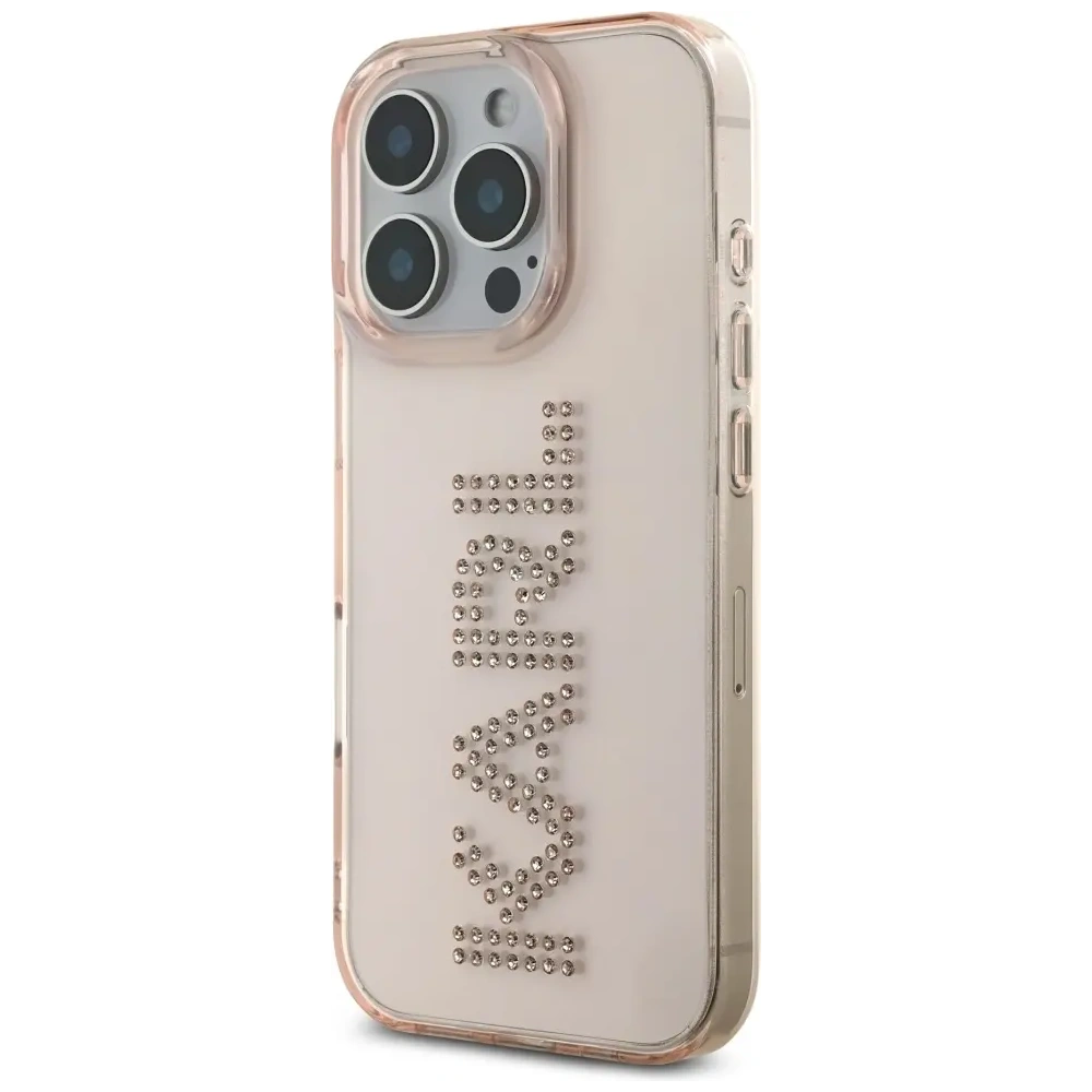 Hurtownia GSM - Karl Lagerfeld Logo cu strasuri IML Apple iPhone 16 Pro Max roz - KLD22015 - {ean13} - Hurt