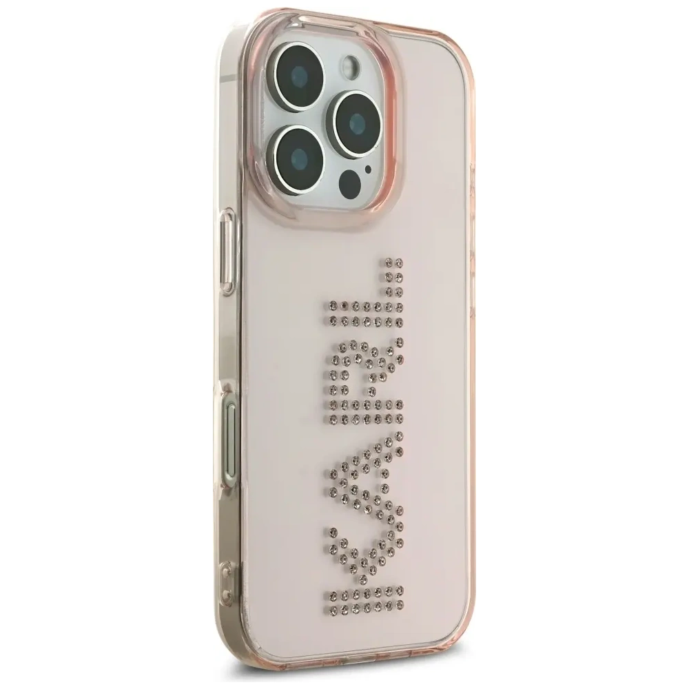 Hurtownia GSM - Karl Lagerfeld Logo cu strasuri IML Apple iPhone 16 Pro Max roz - KLD22015 - {ean13} - Hurt